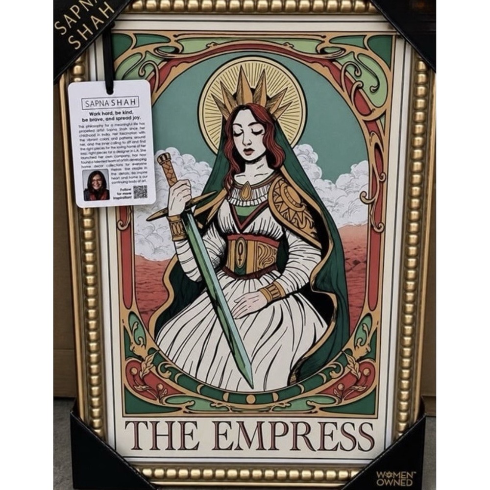 Sapna Shah "The Empress" Tarot Art Print Art Nouveau NWT Viral